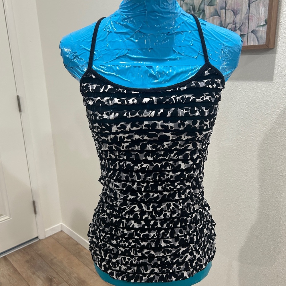 Ruffled Leopard Cheetah Print Tank Top